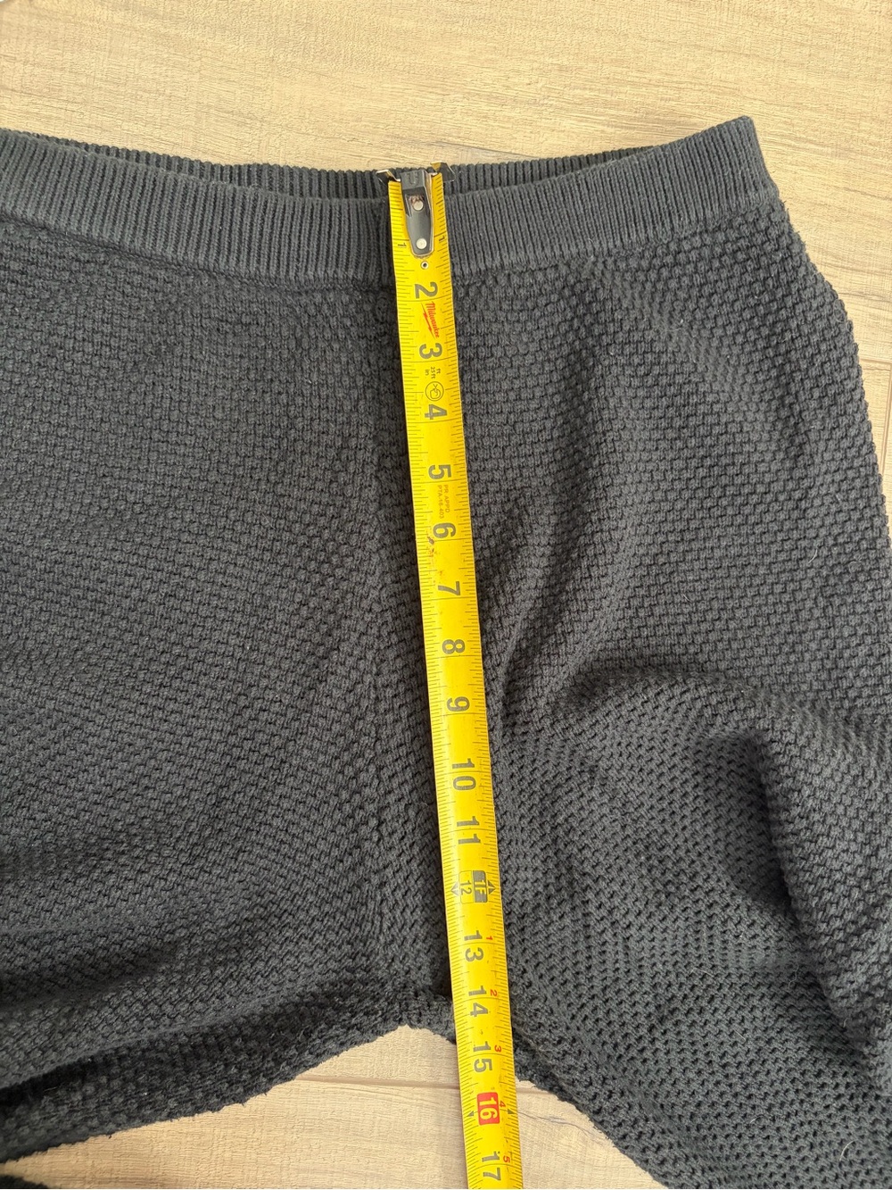 Free People Beach Hailee Black Waffle Knit Wide Leg Cropped Lounge Pants M - Picture 8 of 9